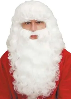 Overig Baardstel Kerstman Luxe + Wenkbrauwen Wit