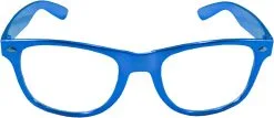 Overig Blues Brother Bril Metallic Blauw Met Blank Glas