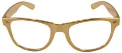 Overig Blues Brother Bril Metallic Goud Met Blank Glas