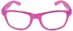 Overig Blues Brother Bril Metallic Pink Met Blank Glas