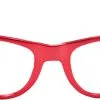 Overig Blues Brother Bril Metallic Rood Met Blank Glas