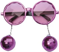 Overig Bril Disco Ballen Pink