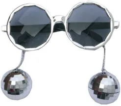 Overig Bril Disco Ballen Zilver