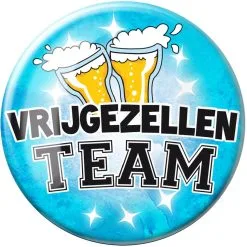 Overig Button XL Vrijgezellenteam Blauw