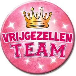 Overig Button XL Vrijgezellenteam Roze
