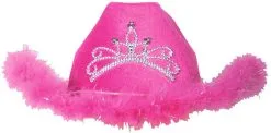 Overig Cowboyhoed Pink (Kroon-Marabou-LED)