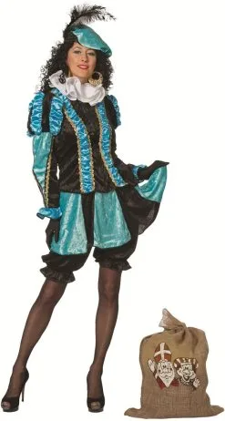 Overig Dames Pietenpak Pepita Turquoise-Zwart