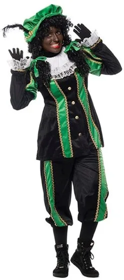 Overig Dames Pietenpak Pieternel Zwart/Groen Luxe