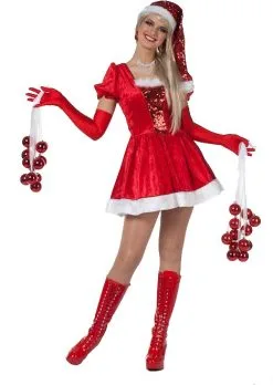 Overig Damesjurkje Kerstvrouw Pailletten