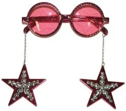 Overig Disco Bril Star De Luxe Roze