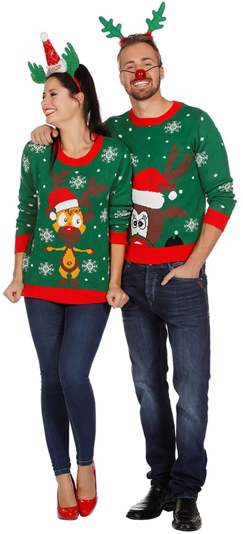 Overig Groene Kersttrui Met Rudolf - Afbeelding 5