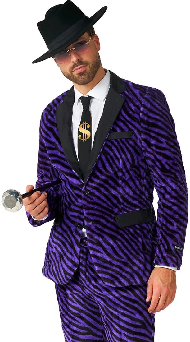Herenkostuum Suitmeister Pimp Faux Fur Purple - Afbeelding 3
