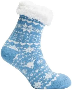 Overig Huissokken Sneeuwvlok Lichtblauw/Wit