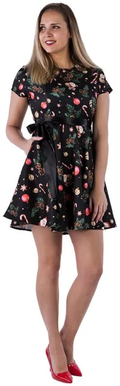 Overig Kerst Jurkje Santa Zwart