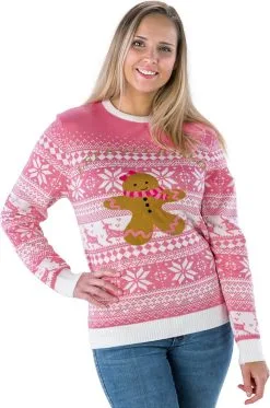 Overig Kersttrui Gingerbread Roze