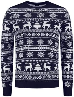 Overig Kersttrui Klassiek Donker Blauw