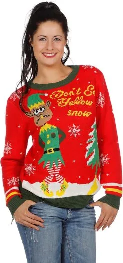 Overig Kersttrui Rood Met Kerstelf