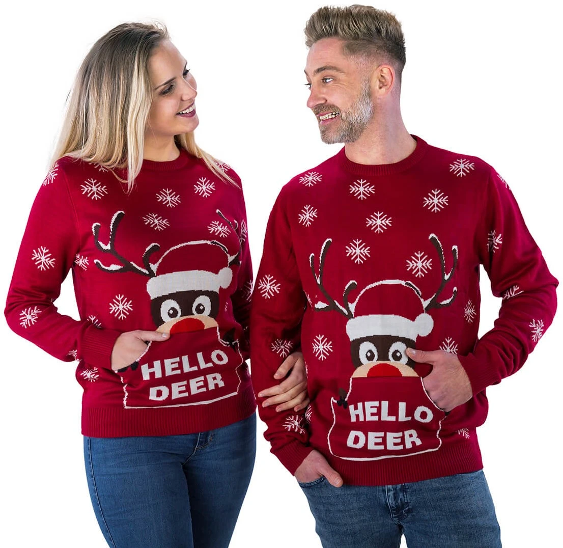 Overig Kersttrui Rudolph Hello Deer - Afbeelding 5