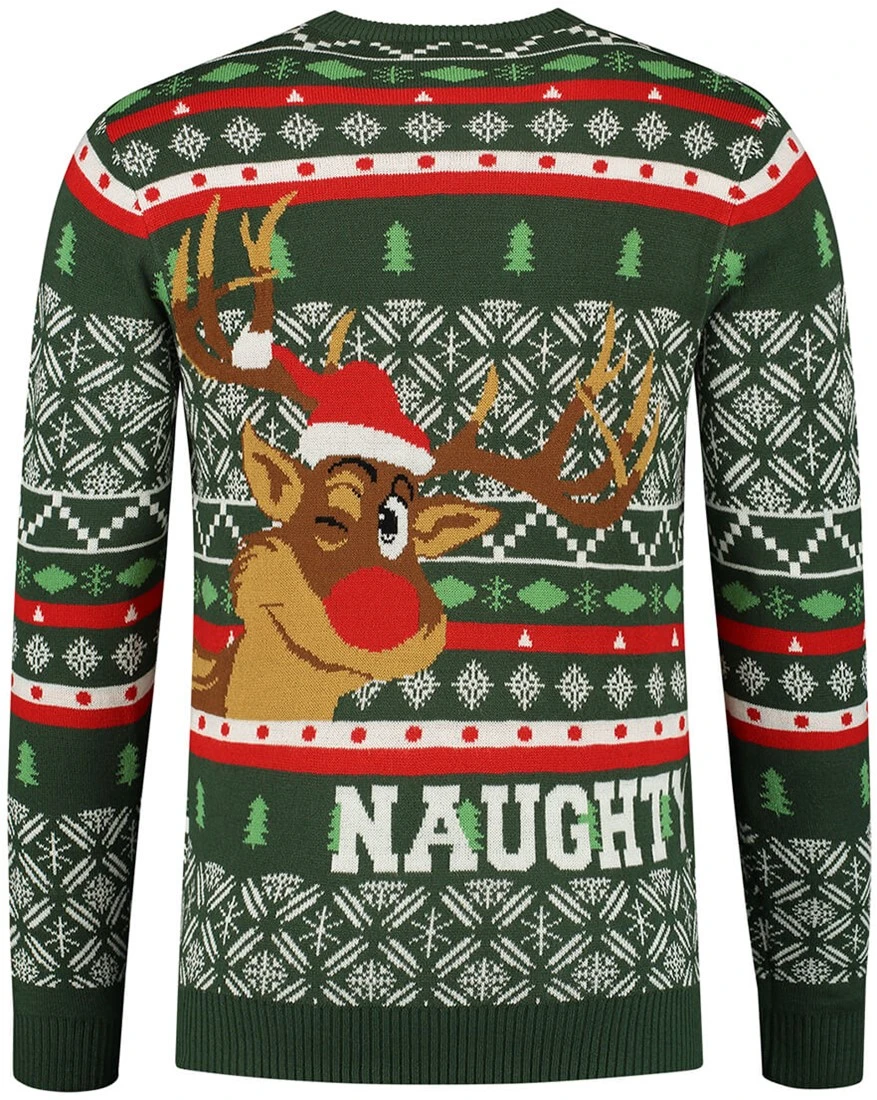 Overig Kersttrui Rudolph Nice Or Naughty - Afbeelding 2