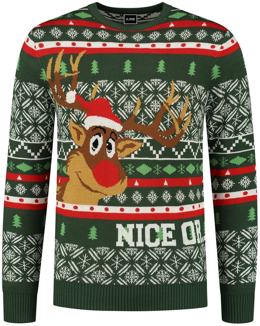 Overig Kersttrui Rudolph Nice Or Naughty