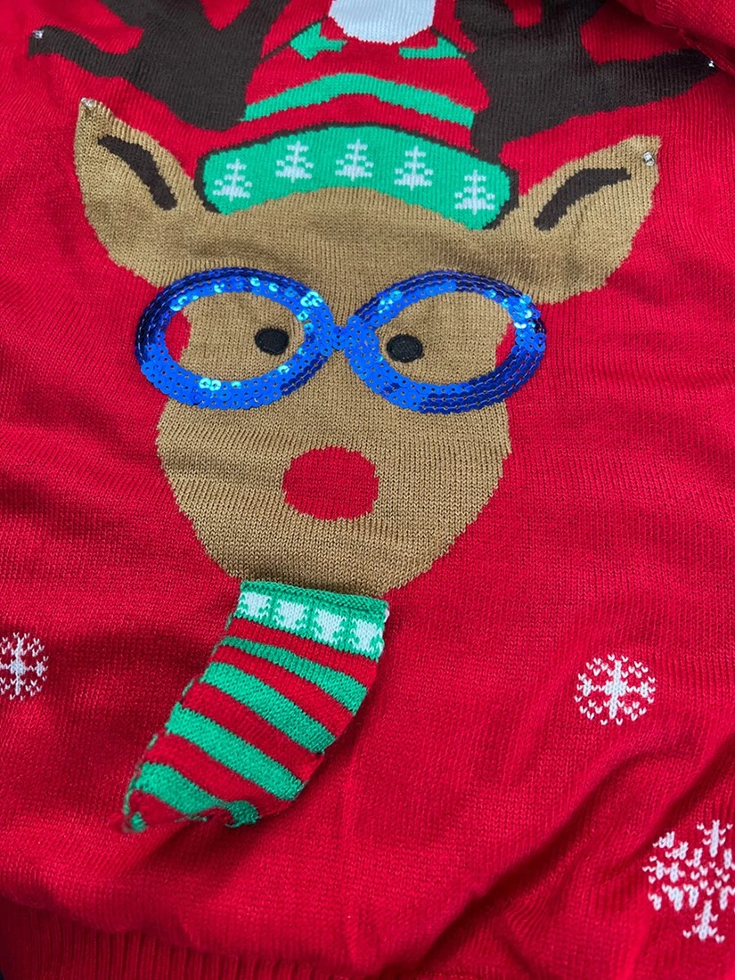 Overig Kersttrui Rudolph Stropdas Met LED-verlichting - Afbeelding 5