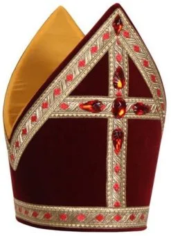 Overig Kokermijter Fluweel Traditioneel Wijnrood