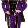 Overig Kostuum Zwarte Piet Luxe Met Cape Paars