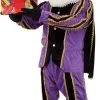 Overig Kostuum Zwarte Piet+Cape Zwart/Paars