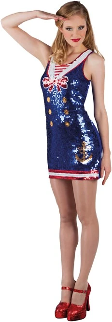 Overig Paillettenjurkje Matroosje