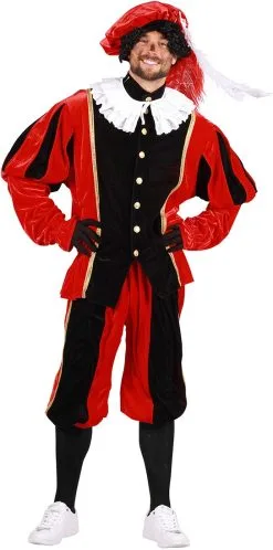 Overig Pietenpak Carlos Polyester Fluweel Rood/Zwart