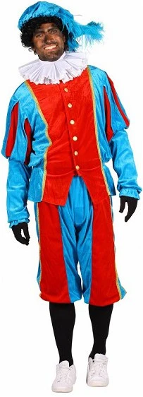 Overig Pietenpak Carlos Polyester Fluweel Turquoise/Rood