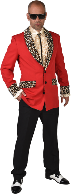 Overig Pooier Colbert Rood-Panter Voor Heren - Jaren 50