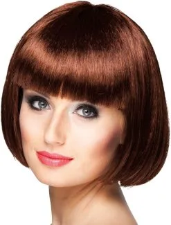 Overig Pruik Bobline Cabaret Chocolade Bruin