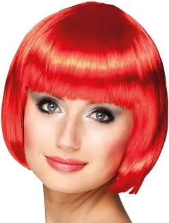Overig Pruik Bobline Cabaret Rood