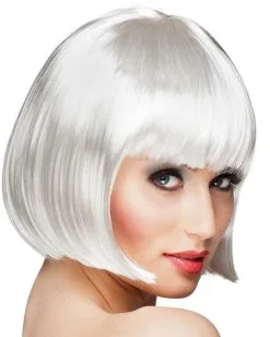 Overig Pruik Bobline Cabaret Wit