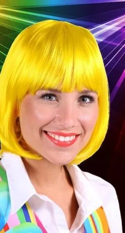 Overig Pruik Lola Luxe Geel