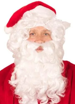 Overig Pruik + Baard Kerstman Luxe