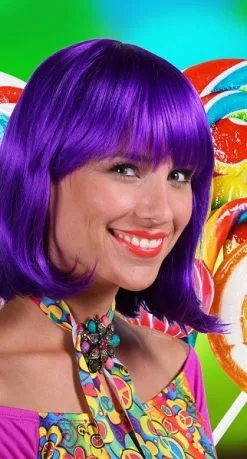 Overig Pruik Samantha Luxe Paars