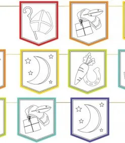 Overig Sinterklaas Kleurplaat Slinger Papier - 4m