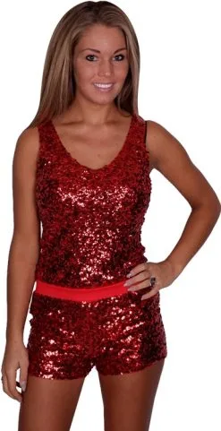 Overig Topje Pailletten Rood