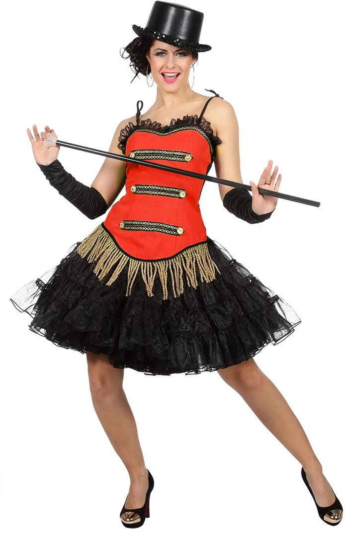 Overig Toppers Circus Corset Rood Voor Dames