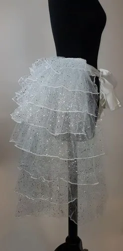 Overig Tule Rokje Burlesque Zilver Met Glitter