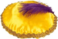 Overig Zwarte Piet Baret Geel (Satijn)