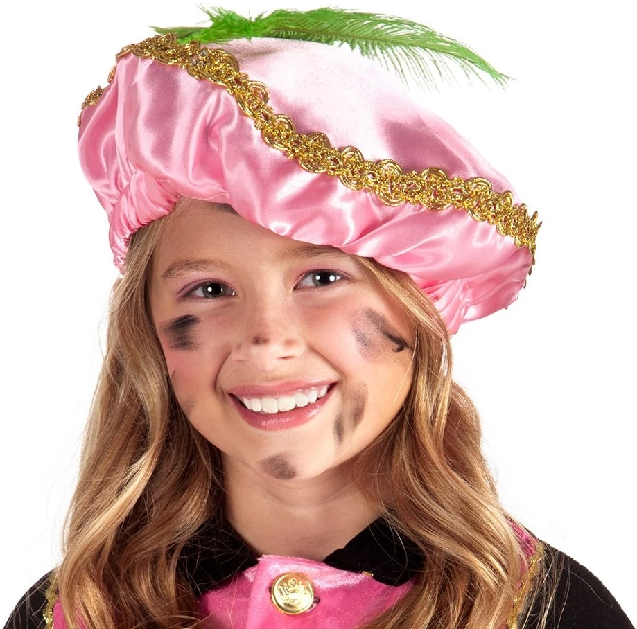 Overig Zwarte Piet Baret Roze (Satijn) - Afbeelding 2