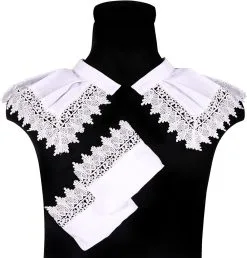 Overig Zwarte Piet Kraag En Manchetten Luxe Wit